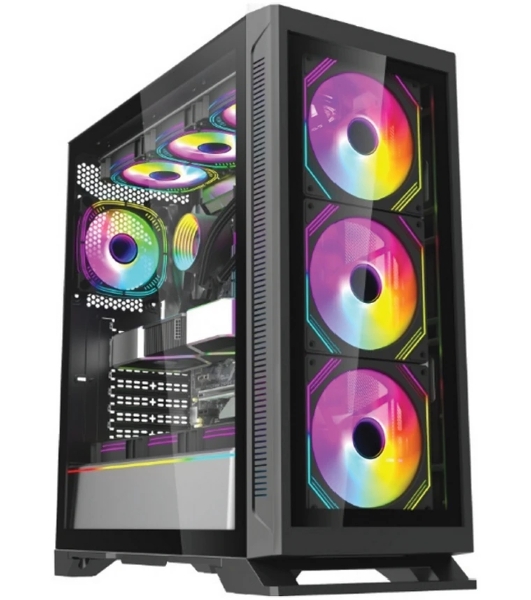 Компьютерный корпус Forza FZ-G901 EATX Case, black, w/o psu,Tempered glass front panel, 2x3,5', 2x2,5',USB3.0*1+USB3.0