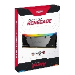 Оперативная память Kingston Fury Renegade, DDR4, 64GB (4x16GB), 3600MHz, CL16, DIMM, с радиатором, RGB, серебристый/черный, фото2