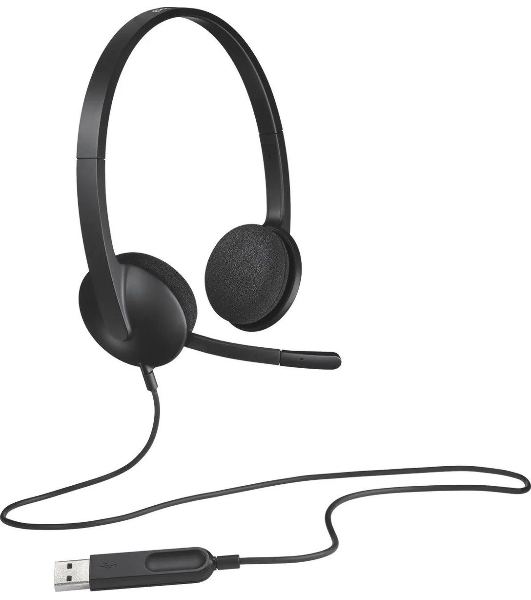 Гарнитура Logitech H340 чёрный, проводная, USB