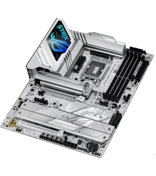 Материнская плата ASUS ROG STRIX Z890-A GAMING WIFI, LGA 1851, Intel Z890, 4xDDR5, 4xSATA, 5xM.2, 1xPCIe 4.0 x16, 1xPCIe 5.0 x16, 1xHDMI, 1xDP, 1x 2.5Gb LAN, 2xUSB-A 3.2 Gen 1, 5xUSB-A 3.2 Gen 2, 1xUSB-C 3.2 Gen 2, 2xThunderbolt 4, 2x3.5 мм, 7.1, ATX