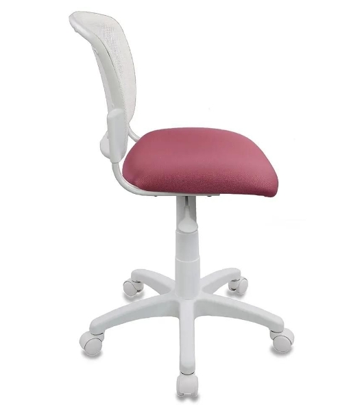 Кресло детское Бюрократ CH-W296NX/26-31 TW-15 белый, спинка сетка, сиденье розовый 26-31