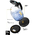 Чайник электрический Kitfort КТ-625-1 1.7л. 2200Вт черный/голубой (корпус: стекло), фото5