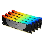 Оперативная память Kingston Fury Renegade, DDR4, 64GB (4x16GB), 3600MHz, CL16, DIMM, с радиатором, RGB, серебристый/черный, фото4