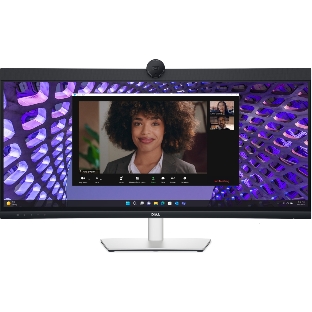 Монитор 34' Dell P3424WEB IPS 3440x1440, 60 Гц, 5 мс, 21:9, 300 кд/м2, 1xHDMI, 1хDP, 2хUSB-C, RJ-45, 1x3.5 мм, черный/серебристый