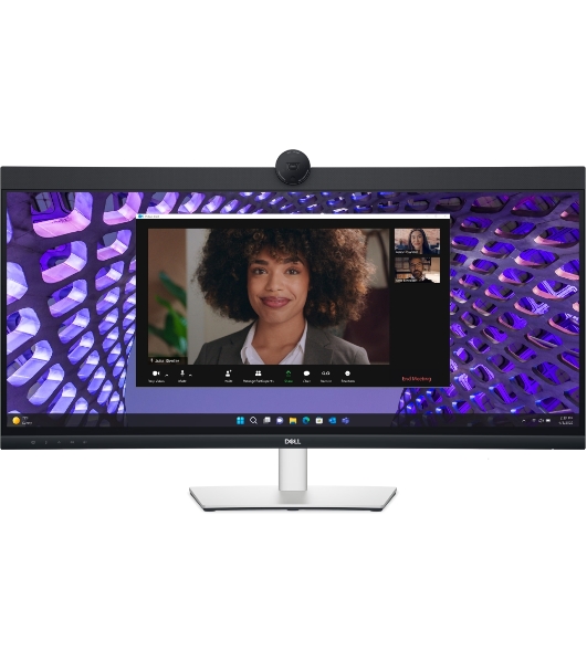 Монитор 34' Dell P3424WEB IPS 3440x1440, 60 Гц, 5 мс, 21:9, 300 кд/м2, 1xHDMI, 1хDP, 2хUSB-C, RJ-45, 1x3.5 мм, черный/серебристый