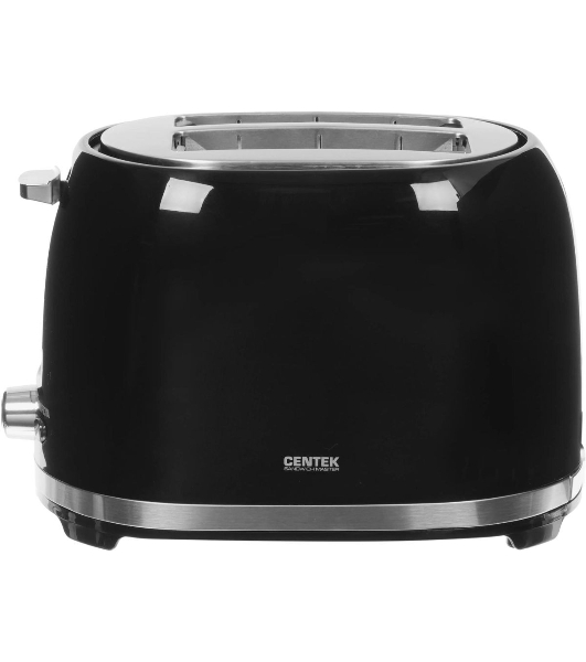 Тостер Centek СТ-1432 черный/стальной, 850 Вт, 2 слота