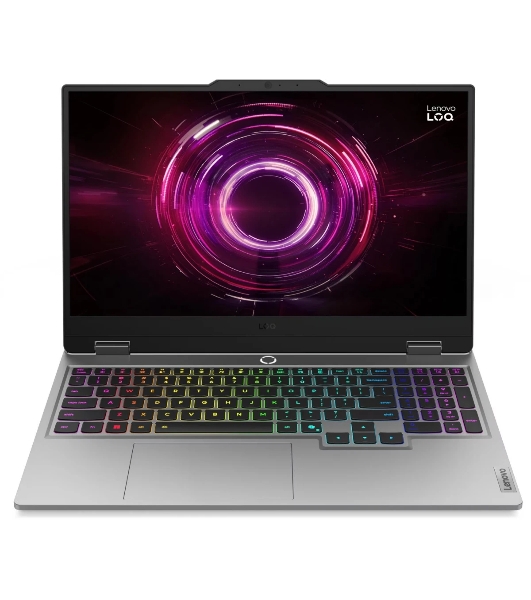 Ноутбук Lenovo LOQ 15AHP10/15.6' Full HD 1920x1080/AMD Ryzen 5 220/16 Gb/512 Gb SSD/nVidia GeForce RTX 5050 8Gb/No OS/серый/2.4 кг