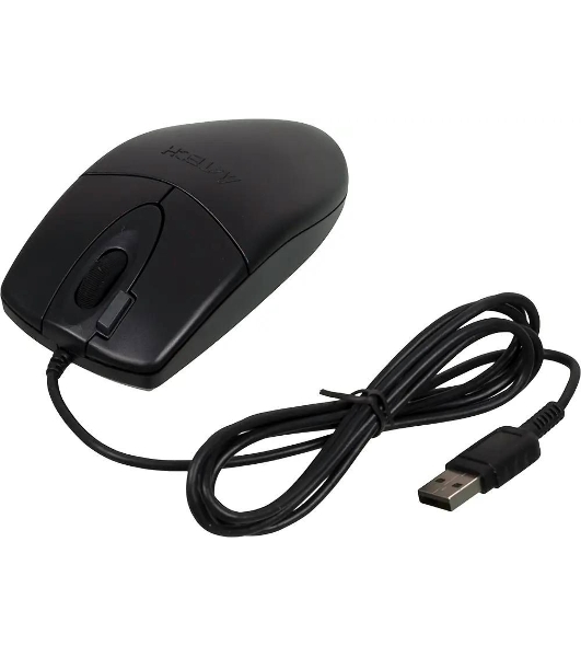 Мышь проводная A4Tech OP-620D черный, 1000 dpi, USB, кнопки - 4