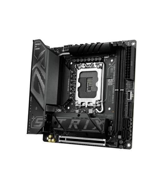 Материнская плата ASUS ROG STRIX B860-I GAMING WIFI, LGA1851, Intel B860, 2xDDR5, 4xSATA, 2xM.2, 1xPCIe 5.0 x16, 1xDP, 1xHDMI, 1xThunderbolt 4, 1x2.5Gb LAN, Wi-Fi 7, 2xUSB 2.0, 3xUSB 3.2 Gen 1, 1xUSB 3.2 Gen 2, 1xUSB 3.2 Gen 2x2, 1xUSB-C, 1xS/PDIF, 2x3.5 мм, 7.1, Mini-ITX