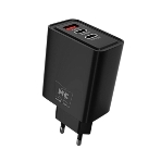 Сетевое зарядное устройство MORE CHOICE NC90 1USB+2Type-C 3.0A PD 45W, черный, фото 1