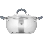 Кастрюля Lara LR02-482 BELL 20x11,5 см, 3,5 л, нержавеющая сталь 316L (хром/никель/молибден), с крышкой, фото 1