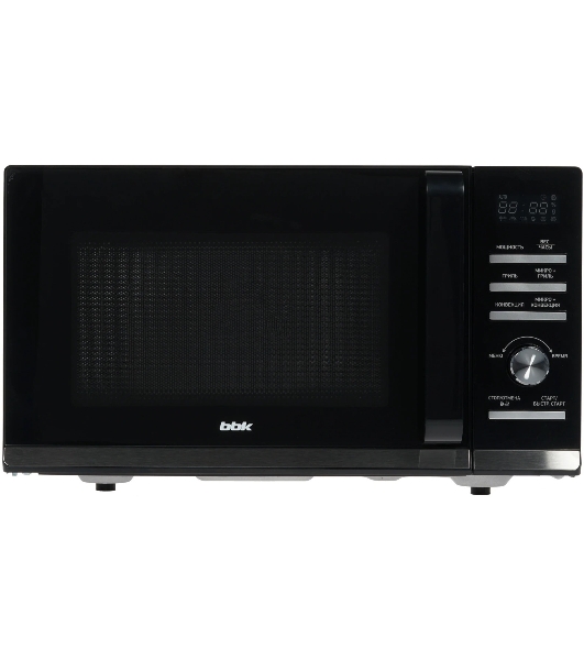 Микроволновая печь BBK 25MWC-991T/B черный/серебристый, 25 л, 900 Вт, переключатели - кнопки, поворотный механизм