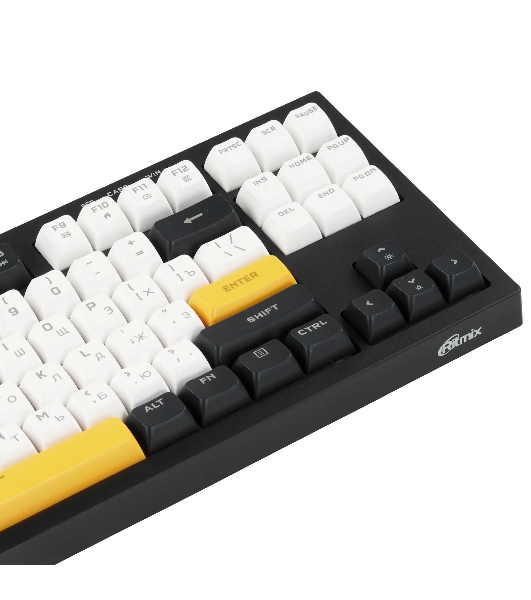 Клавиатура проводная Ritmix RKB-587BL синий-белый-оранжевый