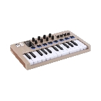 Клавиатура MIDI 231508 Arturia MiniLAB 3 Champagne 25 клавиш, 8 энкодеров, 8 RGb пэдов, 8 фейдеров, дисплей, сенсорные регуляторы Pitch/Modulation, MIDI-выход, 1/4' Jack вход педали, режим Chord, арпеджиатор, USB-C, фото4