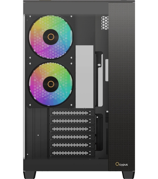 Корпус Ocypus Delta C74 ARGB Black, Midi-Tower, чёрный, 2 x 120 мм