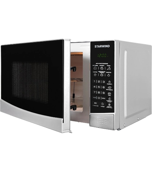Микроволновая печь Starwind SMW3120 серебристый/черный, 20 л, 700 Вт, переключатели - сенсор