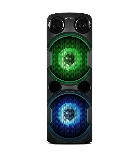 Колонка АС SVEN PS-750, черный (80 Вт, TWS, Bluetooth, FM, USB, microSD, LED-дисплей, 2х4400мА*ч)