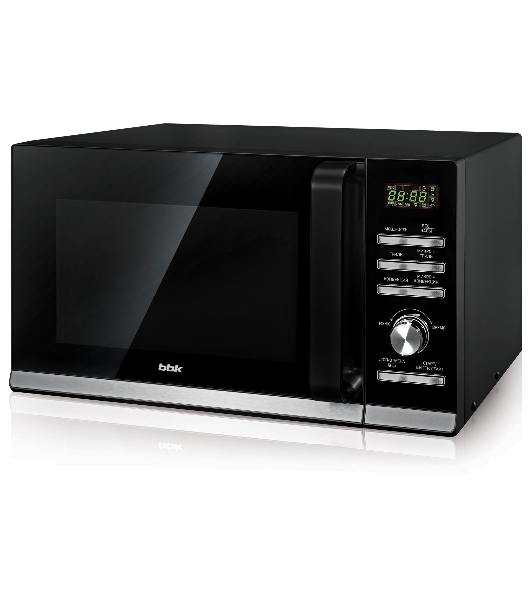 Микроволновая печь BBK 25MWC-991T/B черный/серебристый, 25 л, 900 Вт, переключатели - кнопки, поворотный механизм
