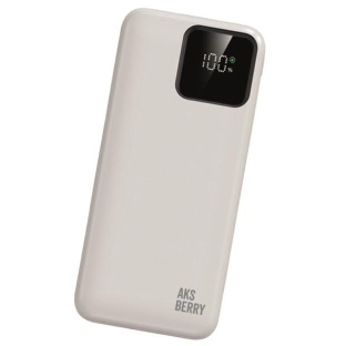 Портативный аккумулятор Aksberry (6900286030019) E200 Boosti быстрая зарядка PD22.5W/QC22.5W с дисплеем 20000 mAh, белый