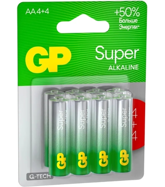 Батарея GP Super Alkaline G-Tech 15А AA (8шт)