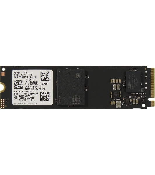 Накопитель SSD Samsung PM9B1, 1Tb, M.2 2280, PCIe 4.0 x4, NVMe, R/W 3600/3000