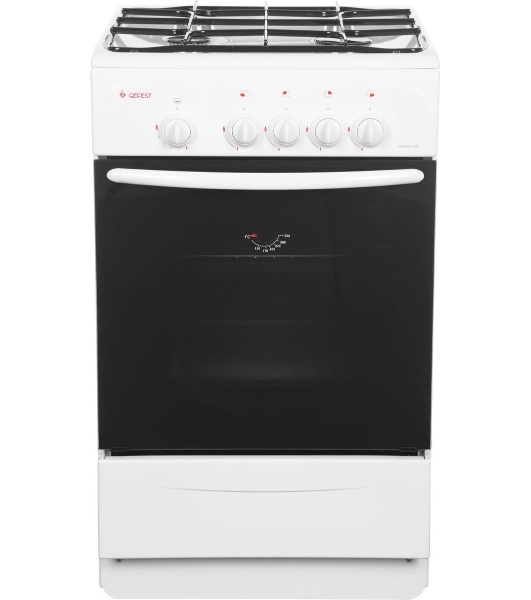 Плита газовая Gefest ПГ 3200-08 К35 белый, конфорок 4 шт, духовка 42 л, 50 см x 85 см x 53 см