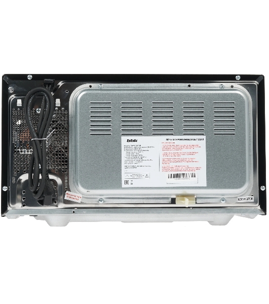 Микроволновая печь BBK 25MWC-991T/B черный/серебристый, 25 л, 900 Вт, переключатели - кнопки, поворотный механизм