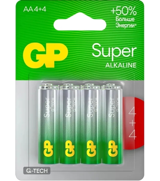 Батарея GP Super Alkaline G-Tech 15А AA (8шт)