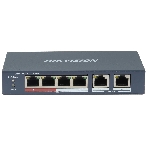 Коммутатор Hikvision DS-3E0106P-E/M(B), 4×100 Мбит/с PoE + 2×100 Мбит/с, неуправляемый, фото2