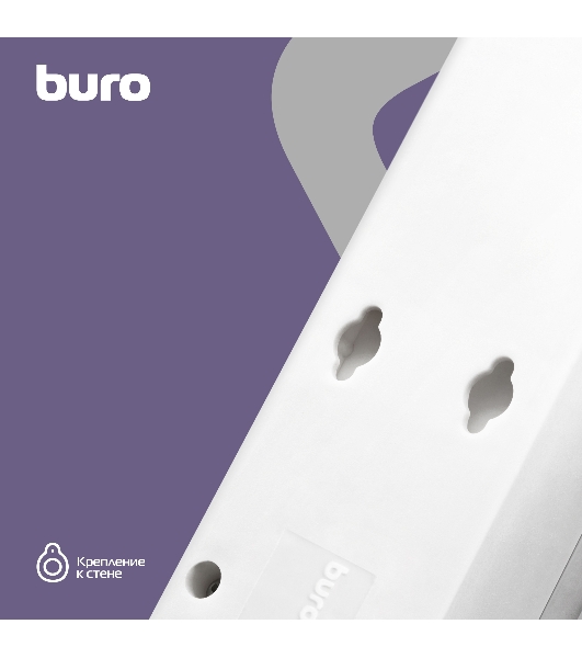 Сетевой фильтр Buro 600SH-16-1.8-W 1.8 м, 6 розеток, белый, коробка