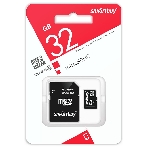 Флеш карта Micro SDHC 32Gb Smartbuy Class 10, адаптер в комплектеLE, фото3
