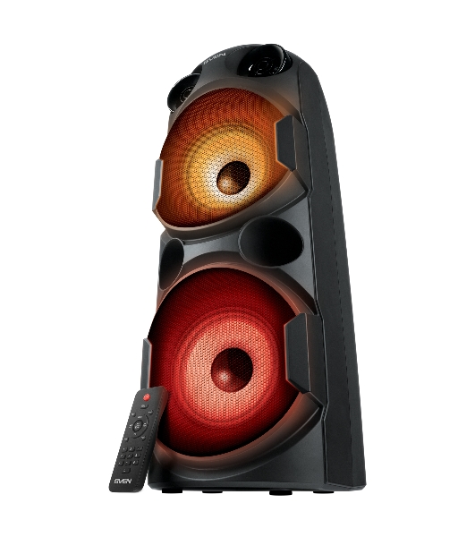 Колонка АС SVEN PS-750, черный (80 Вт, TWS, Bluetooth, FM, USB, microSD, LED-дисплей, 2х4400мА*ч)