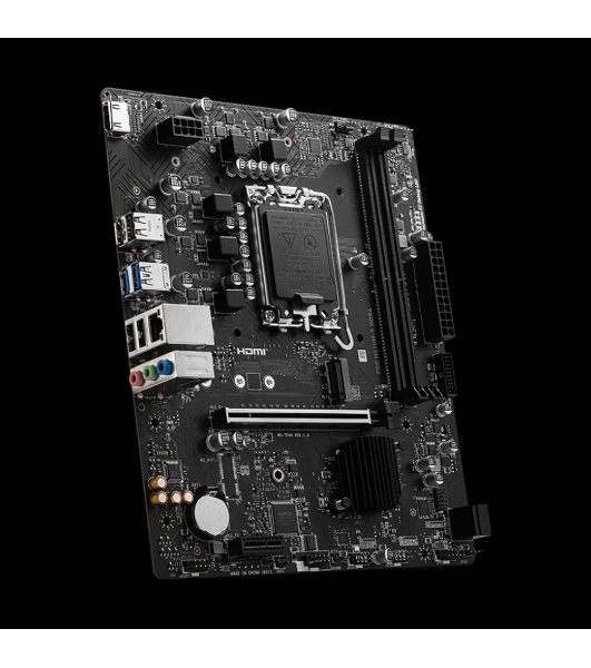 Материнская плата MSI PRO H610M-S DDR4, LGA 1700, Intel H610, 2xDDR4, 2xSATA, 1xM.2, 1xPCIe 4.0 x16, 1xPCIe 3.0 x1, 1xHDMI, 1x1Gb LAN, 4xUSB 2.0, 2xUSB 3.2 Gen 1, 3x3.5 мм, 7.1, Micro-ATX