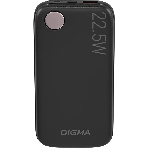 Портативный аккумулятор Digma DGPF10B 10000mAh QC3.0/PD3.0 22.5W 3A USB-A/USB-C черный, фото 1