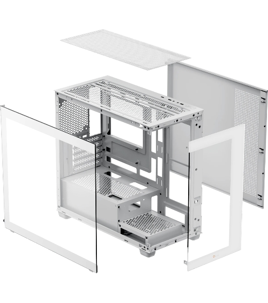 Компьютерный корпус Case Ocypus Gamma C52 WH mATX / win / white / no PSU / Tempered Glass