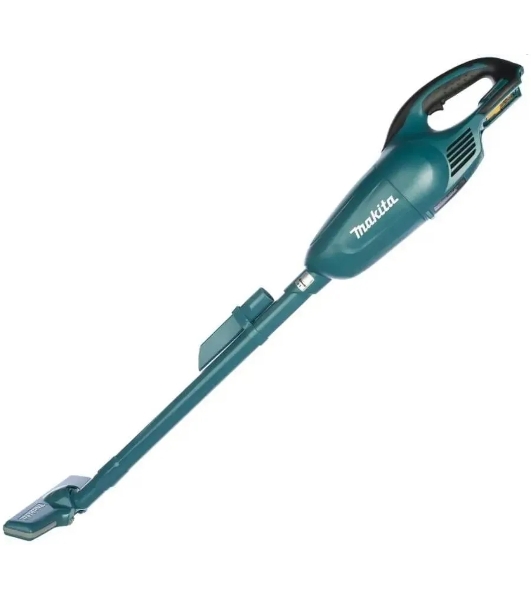Строительный пылесос Makita DCL180Z синий, питание от аккумулятора, 30 Вт, уборка сухая, пылесборник 0.65 л, без АКБ, без ЗУ (работа от АКБ max 20 мин)