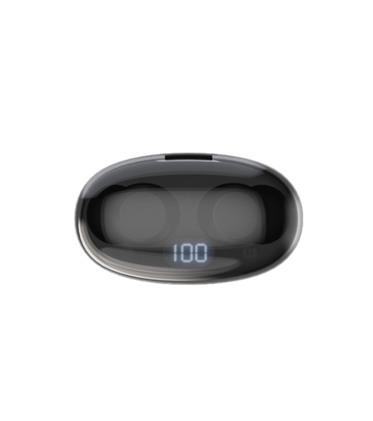 Беспроводные наушники Maxvi MHF-109BT черные TWS\капли\LCD\Sensor\200 мАч\5.2\кабель Type-C