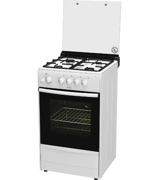 Плита газовая Darina 1B1 GM 441 008 W белый/черный, конфорок 4 шт, духовка 50 л, 50 см x 85 см x 51 см