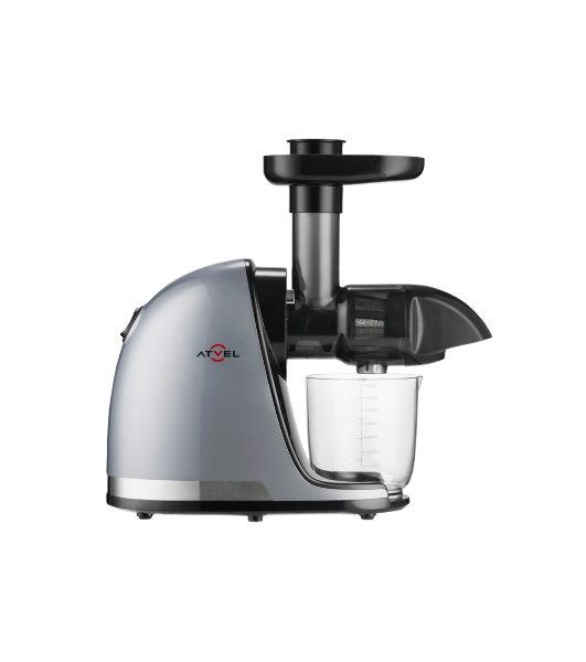 Соковыжималка Atvel PowerTwist J3 серый, шнековая горизонтальная, 150 Вт, 700 мл, электронное, реверс