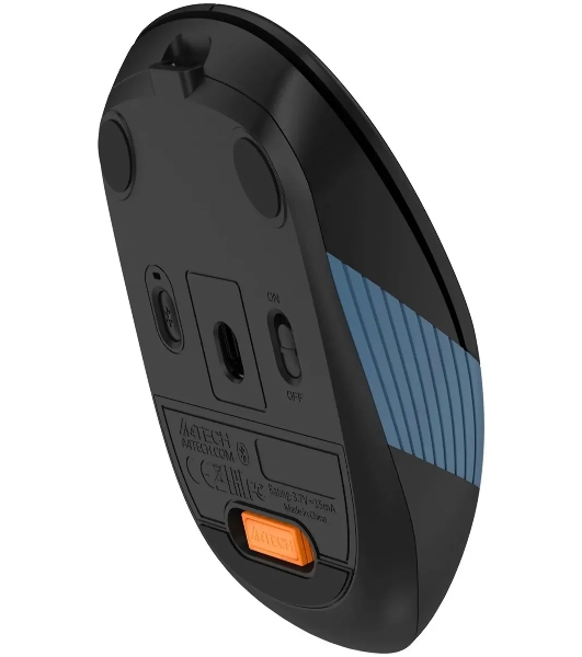 Мышь беспроводная A4Tech Fstyler FB10CS черный/синий, 2000 dpi, радиоканал, Bluetooth, USB, кнопки - 4