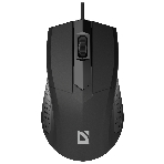 Мышь проводная Defender Optimum MB-270 черный, 1200 dpi, USB, кнопки - 3, фото 1