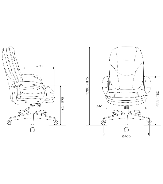 Кресло руководителя Бюрократ CH-868N Fabric черный Light-20, крестовина пластик