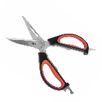 Ножницы LARA LR05-94 BLISTER 24,5 см 8 в 1 прорезиненные ручки, сверхострая заточка, нержавеющая сталь, фото4