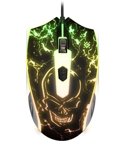 Мышь проводная Defender Overmatch GM-069 черный, 2400 dpi, USB, кнопки - 4