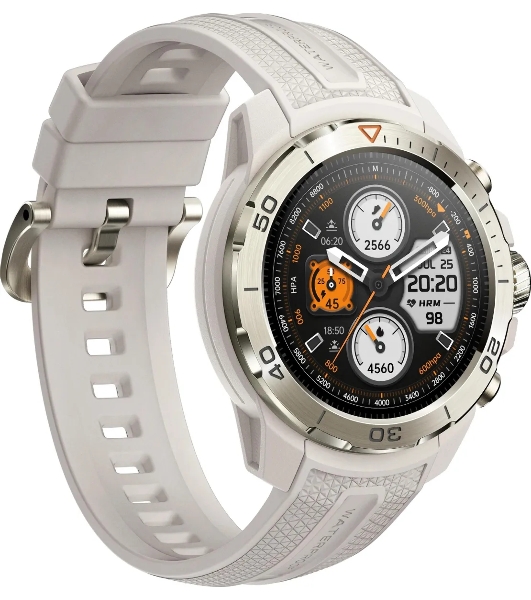 Умные часы Mibro GS Explorer, 1.32' AMOLED, Bluetooth, 5ATM, пустынный белый