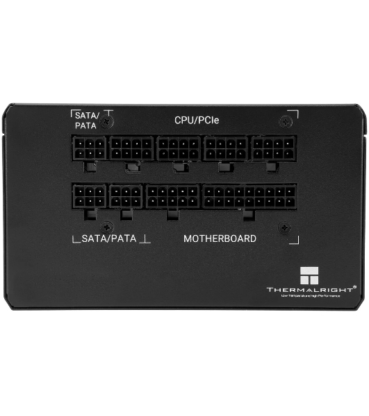 Блок питания Thermalright, 650W 80+ Bronze (ATX, 3.0, Full modular, 1x24(20+4)pin, 2xCPU 8(4+4)pin, 4xPCIe*2 8(6+2)pin, 3xSATA3, 3xMOLEX4pin, Active, 120x120мм, 150x140x86mm, APFC, черный)