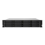 Сетевое хранилище без дисков SMB QNAP TS-1232PXU-RP-4G 12-Bay quad-core 64-bit AL324 1.7 GHz rackmount NAS with 250W redundant PSU, 4Gb DDR4 UDIMM RAM (max 1x16GB), SATA 6Gb/s, 2x 10GbE SFP+ LAN, 2x2.5 GbE LAN, 1x PCIe Gen2 x2 slot. W/o RAIL-B02, фото 1