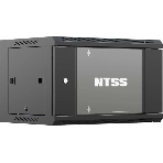 Шкаф коммутационный NTSS NTSS-W12U6045GS (NTSS-W12U6045GS-BL) настенный 12U 570x450 мм пер. дв. стекл 60 кг черный 350 мм 22.2 кг 220 град. 635 мм IP20 сталь, фото5