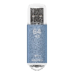 Флешка USB Smartbuy V-Cut Blue (SB64GbVC-B3), 64Gb, USB 3.0, R/W 75/30, голубой, фото 1