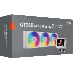 Система охлаждения PCCooler GT360 ARGb Display WH (310W, 360мм, LED temp., белый, ARGb/Fans: 3x120мм, 99CFM, 41.5dBA, 3000RPM/Pump 15dBA, 2600RPM, Rad thickness 27мм/S: 1851, 1700, 1200, 115X, AM5, AM4), фото2